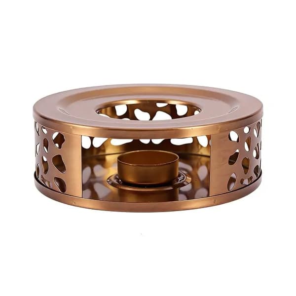 Подставка для чайника из нержавеющей стали с подогревом, Розовое золото
