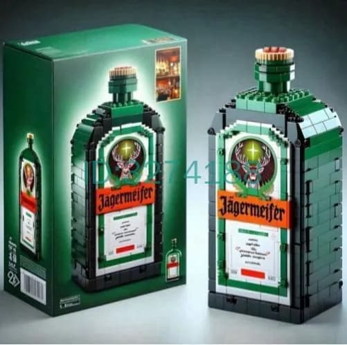 Конструктор виски бутылка 200 деталей ABS пластик