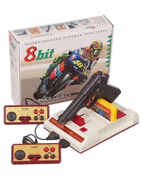 Игровая приставка 8 Bit Junior 20 игр (2 джойстика+пистолет+игровой картридж)