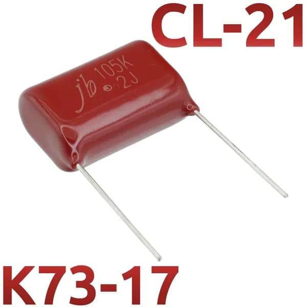1мкФ 630В CL21 / К73-17 Конденсатор пленочный (2шт)