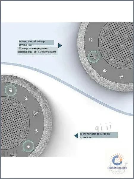 Премиум Bluetoothколонка с часами и подсветкой