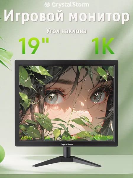 CrystalStorm 19" Монитор (C19ZBKVH_29_02_B5842BC1), VA, 1280x1024 SXGA, 60 Гц, черный