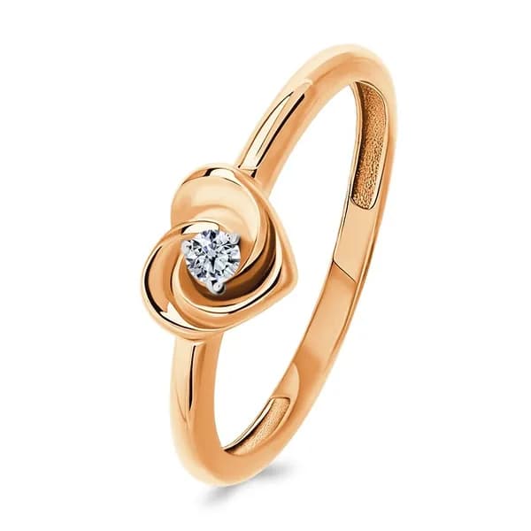 Кольцо золотое женское с фианитом 375 пробы 585GOLD