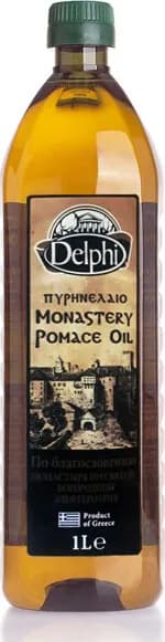 Масло оливковое рафинированное POMACE , для жарки Монастырское Delphi, 1 л. Пэт.