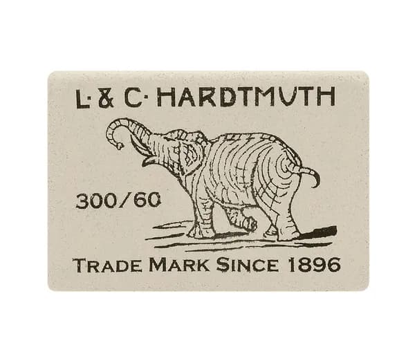 Ластик KOH-I-NOOR ELEPHANT 300/60 31х21x8 мм натуральный каучук 1 шт.