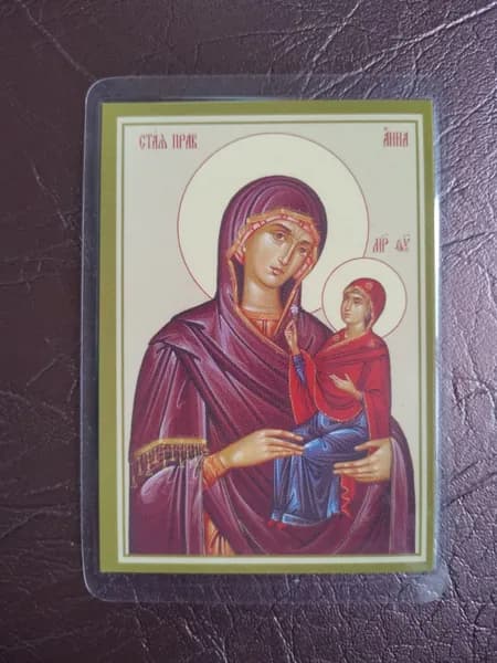 Иконка в машину "Праведной Анны, матери Пресвятой Богородицы"