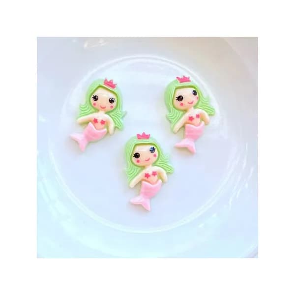 20pcs смола русалки декоративные аксессуары