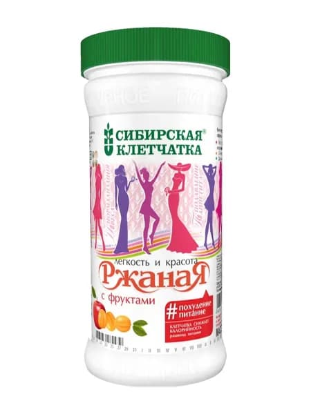 Ржаная клетчатка с фруктами 350 гр, Сибирская клетчатка