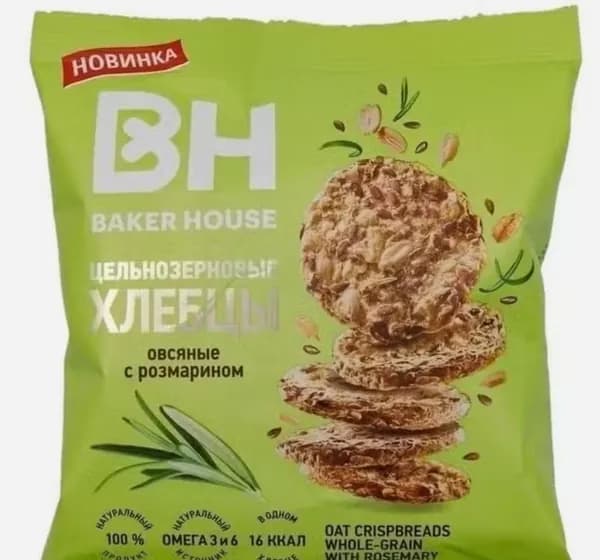 Хлебцы овсяные Baker House с розмарином 50 г