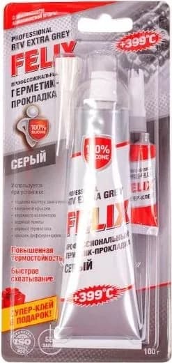 Герметик-прокладка силиконовый серый 100г FELIX 411040110