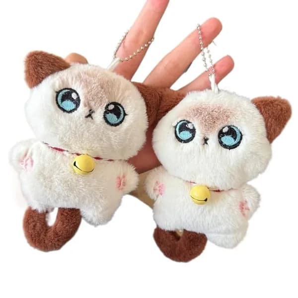 Скрипучий сиамский Кот брелок