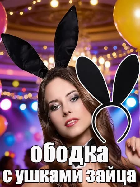 Набор для пасхальной вечеринки Кролик-девушка: ободок с кроличьими ушками, шарф-хомут и налокотники