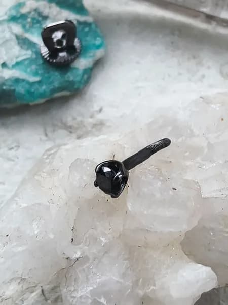 Spika Gold Серьги ювелирные Пусеты Серебро родированное 960 пробы