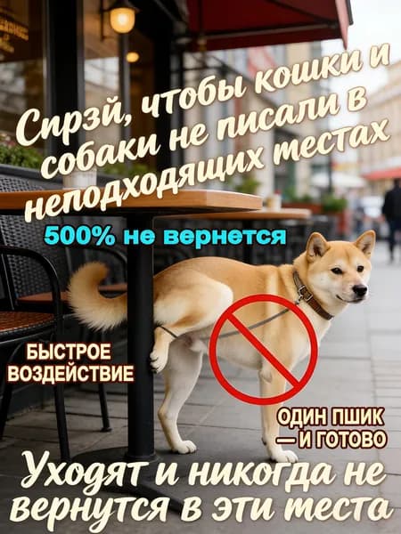 Натуральный спрей-отпугиватель от меток кошек и собак. Защитите свой дом от нежелательного гадения и царапания. Подходит для всех пород.