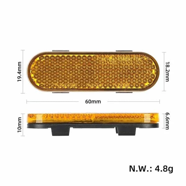 Защитные отражатели самоката FOR ZT3 ZT3 Pro, ABS желтый, 2 шт., для улучшенной видимости