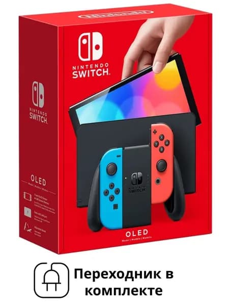 Игровая приставка Nintendo Switch OLED 64 ГБ, neon