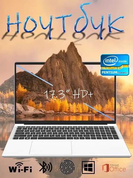 Fronsh Ноутбук 17.3", Intel Pentium Gold 6500Y, RAM 20 ГБ, SSD 1024 ГБ, Intel UHD Graphics 615, Windows Pro, (1), серебристый, Русская раскладка