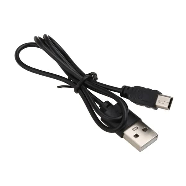 Черный кабель USB (папа) на 5-контактный разъем (короткий)