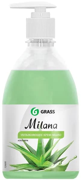 Grass Жидкое крем-мыло Grass "Milana. Алоэ вера", с дозатором, 500 мл