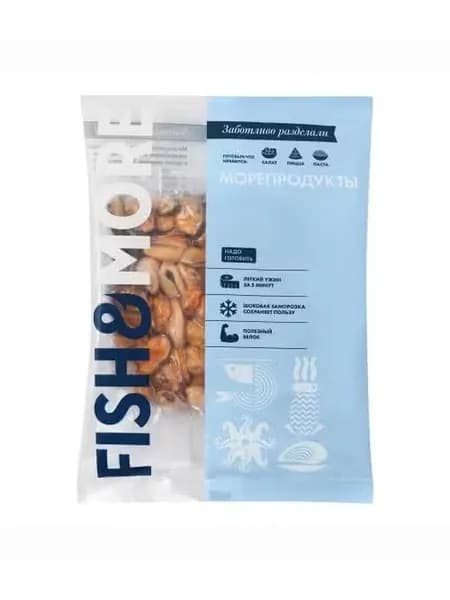 Мидии Fish & More очищенные варено-мороженые 500 г