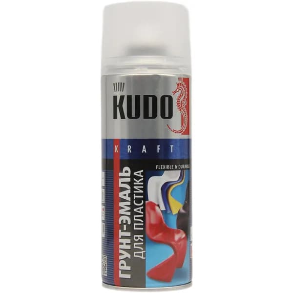 Грунт-эмаль для пластика KUDO белая RAL 6003, аэрозоль (спрей) 520 мл, KU-6003