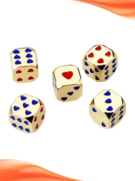 Металлические шестигранные кости, 5 шт.