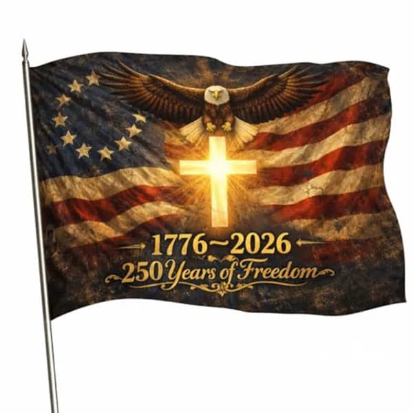 Флаг США к 250-летию независимости, 150 90 см, полиэстер, двусторонний