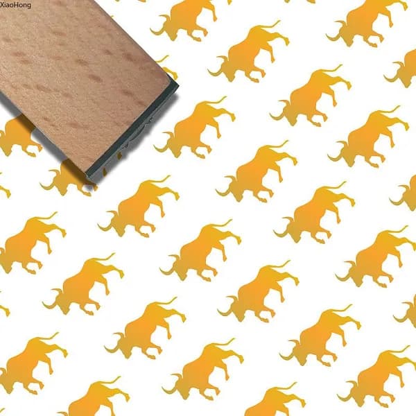 1 шт. Мини-штамп из дерева с изображением корриды, ворона, 3/5 дюйма, милый узор, маленькие деревянные штампы, винтажная многоразовая печать