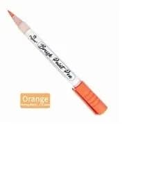 Акриловый маркер для скетча, каллиграфии, творчества и рисования Flysea Acrylic Brush FS-2BR, наконечник кисть, цвет оранжевый