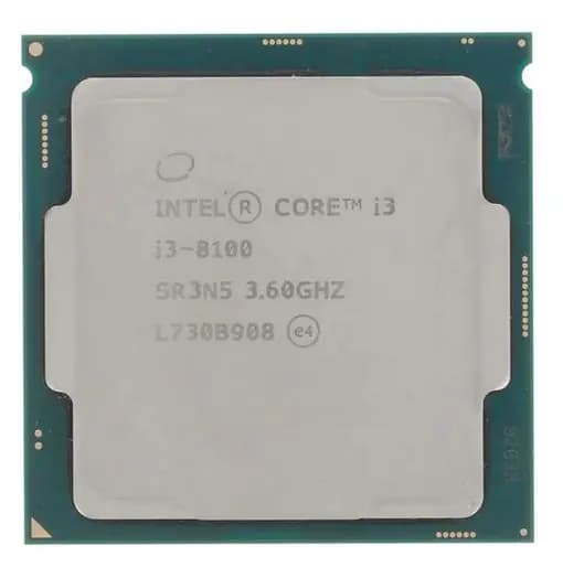 Процессор Intel Core i3-8100 (CM8068403377308) OEM - LGA 1151-v2, 4 х 3.6 ГГц, L2 - 1 МБ, L3 - 6 МБ, 2хDDR4-2400 МГц, Intel UHD Graphics 630, TDP 65 Вт