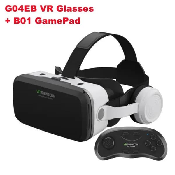 VR очки 3D, крепление на голову для смартфонов, линзы с защитой от синего света, погружение в видеоигры -- VR + геймпад B01 (Фото 1 ваш товар)