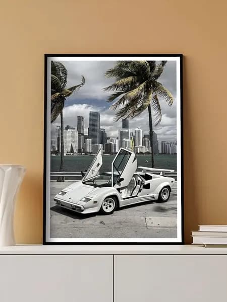 Постер на стену Lamborghini Countach без рамы (29,7х42см)