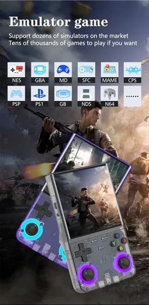 Игровая R36 Ultra 128G 4" БЕЛАЯ ретро-консоль портативная для эмуляции классических видеоигр