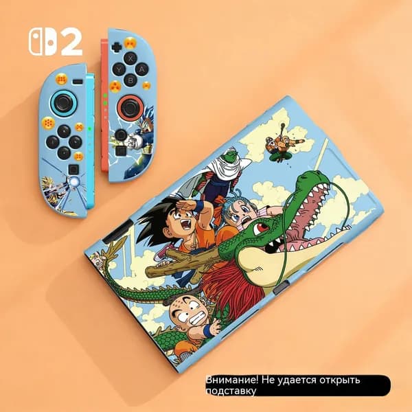 Dragon Ball, Мягкий защитный чехол с возможностью крепления для Nintendo Switch 2_Синий-маленький орангутанг