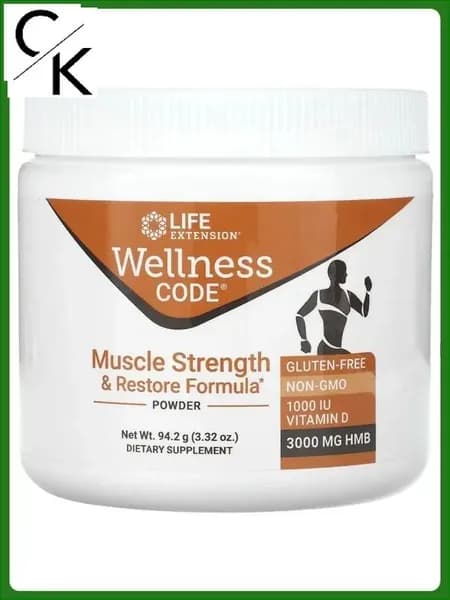 Life Extension, Wellness Code, средство для укрепления и восстановления мышц, в порошке, 94,2 г (3,32 унции)