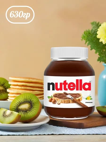 Паста ореховая с добавлением какао Nutella, 630 гр., стеклянная банка