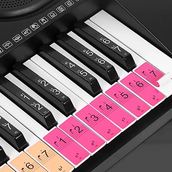 Наклейки на клавиатуру фортепиано, наклейки для нот, подходящие для фортепиано с 88/61/54 клавишами
