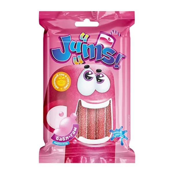 Мармелад Juuums карандаш кислый вкус бабл-гам 70г