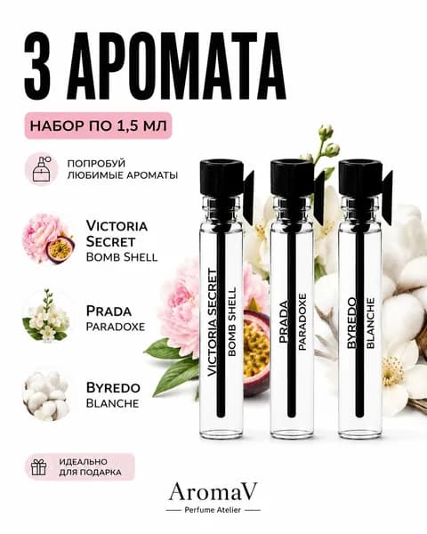 Набор из миниатюр ароматов по 1.5 мл Bombshell, Paradoxe, Blanche