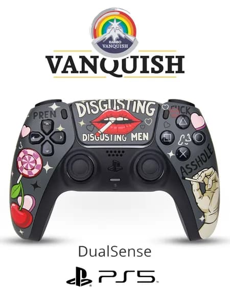 Кастомизированный геймпад PS5 Dualsense серия Vanquish "Атомная вишня" от RAINBO