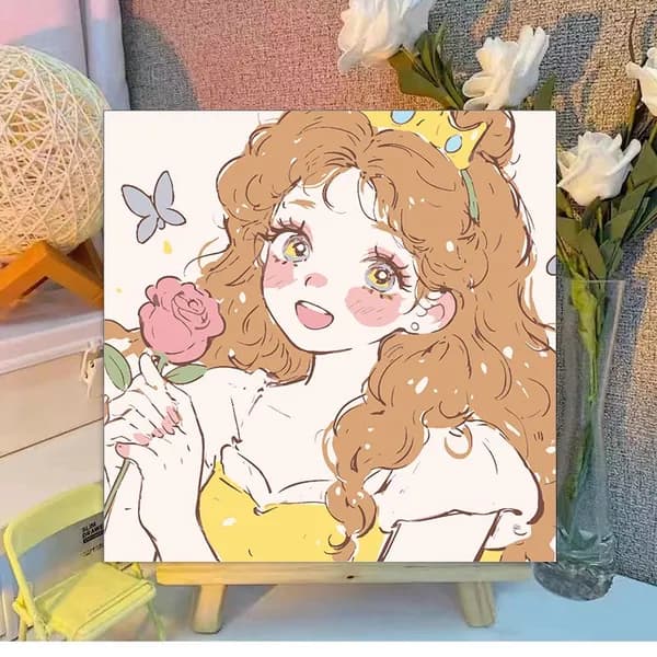 Картина по номерам, 20x20 CM, Мультфильмы, подарки для детей, декомпрессия