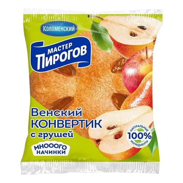 Слойка Коломенский Венский конвертик с грушей 70 г