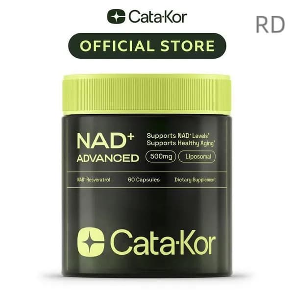CataKor + Advanced Липосомальный комплекс NAD+ и ресвератрол для поддержки клеточного здоровья и здорового старения, 60
