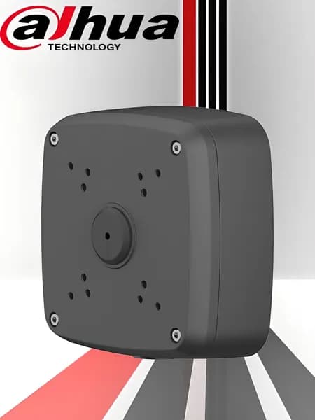 Dahua DH-PFA121-B. Кронштейн, монтажная коробка для крепления камер видеонаблюдения из алюминия 134х134х55 мм. Водонепроницаемая распределительная коробка
