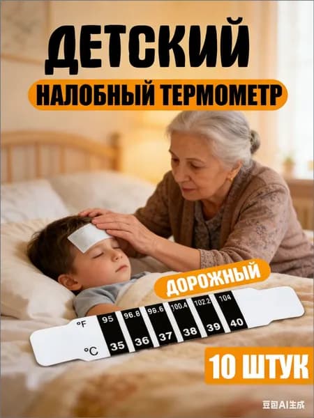 10шт.Детский термометр наклейка, градусник для новорожденных