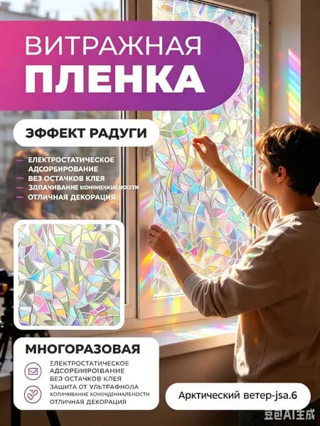 Тюль  100x30 см крепление Петли, разноцветный