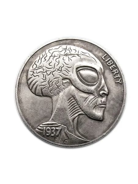 5 центов 1937 США Бизон сувенирная монета 4