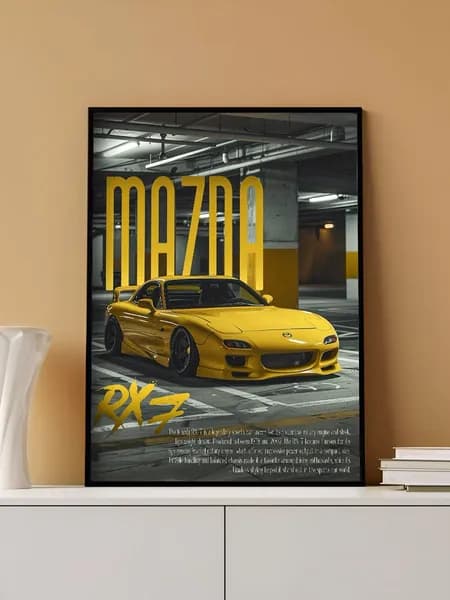 Постер на стену Mazda RX-7 без рамы (29,7х42см)