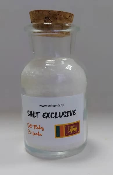 Эксклюзивная пищевая соль Шри Ланка SALT EXCLUSIVE Salt Flakes Sri Lanka (хлопья) 75 гр., стекло