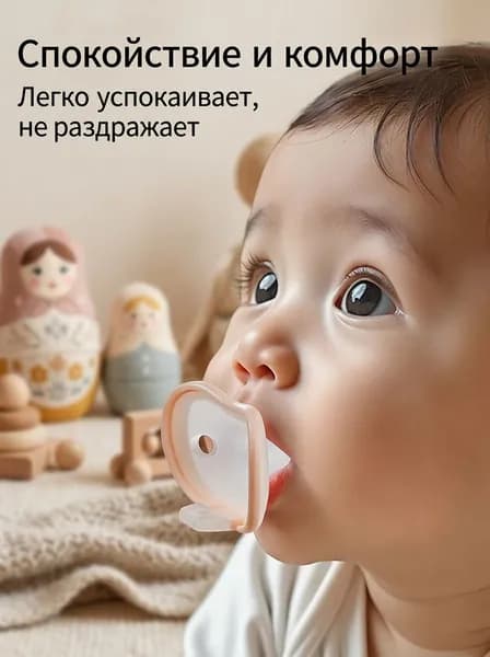 Соска-пустышка ортодонтическая, антиколиковая, супермягкая, для новорожденных с 0 месяцев, из пищевого силикона, имитация груди